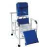 Wheeled Reclining Shower/Commode Chair With Legrest -Medical Rehabilitation Products 081345495 wheeled reclining shower commode chair with legrest