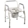 Deluxe Steel Drop Arm Commode