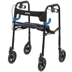 Drive Clever-Lite Walker/Rollator With Seat And Loop Locks