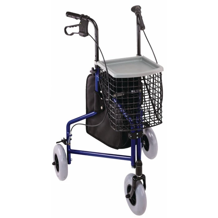 3 Wheel Steel Rollator - Blue 3 3 Wheel Steel Rollator - Blue