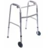 Single Button Walker With 5" Wheels -Medical Rehabilitation Products 565488
