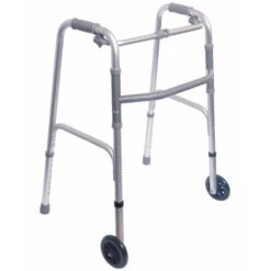 Single Button Walker With 5" Wheels